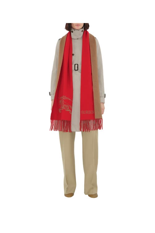 BURBERRY BURBERRY REVERSIBLE EKD CASHMERE SCARF