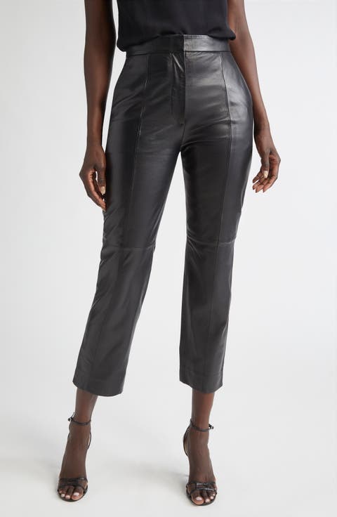 Crop Leather Pants