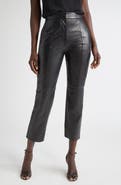 ST. JOHN Crop Leather Pants