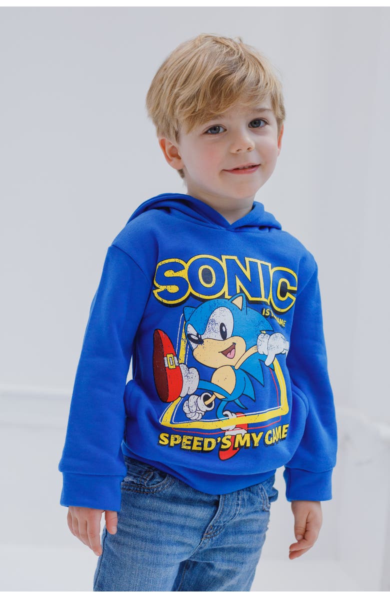 SEGA Sonic the Hedgehog Fleece Hoodie, Alternate, color, Sonic Royal Blue