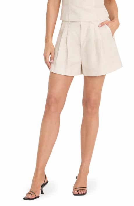 Pleated Tencel™ & Linen Trouser Shorts