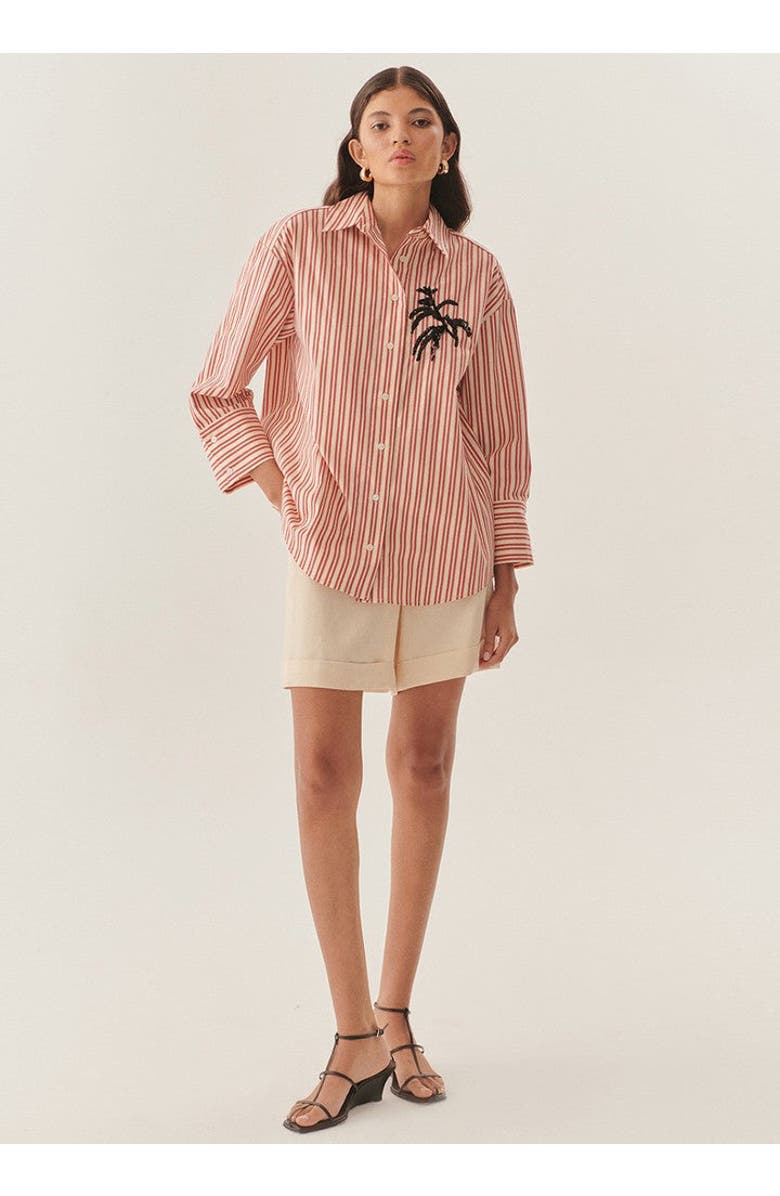 Exquise Leia Long Sleeve Shirt, Alternate, color, Red-Bone