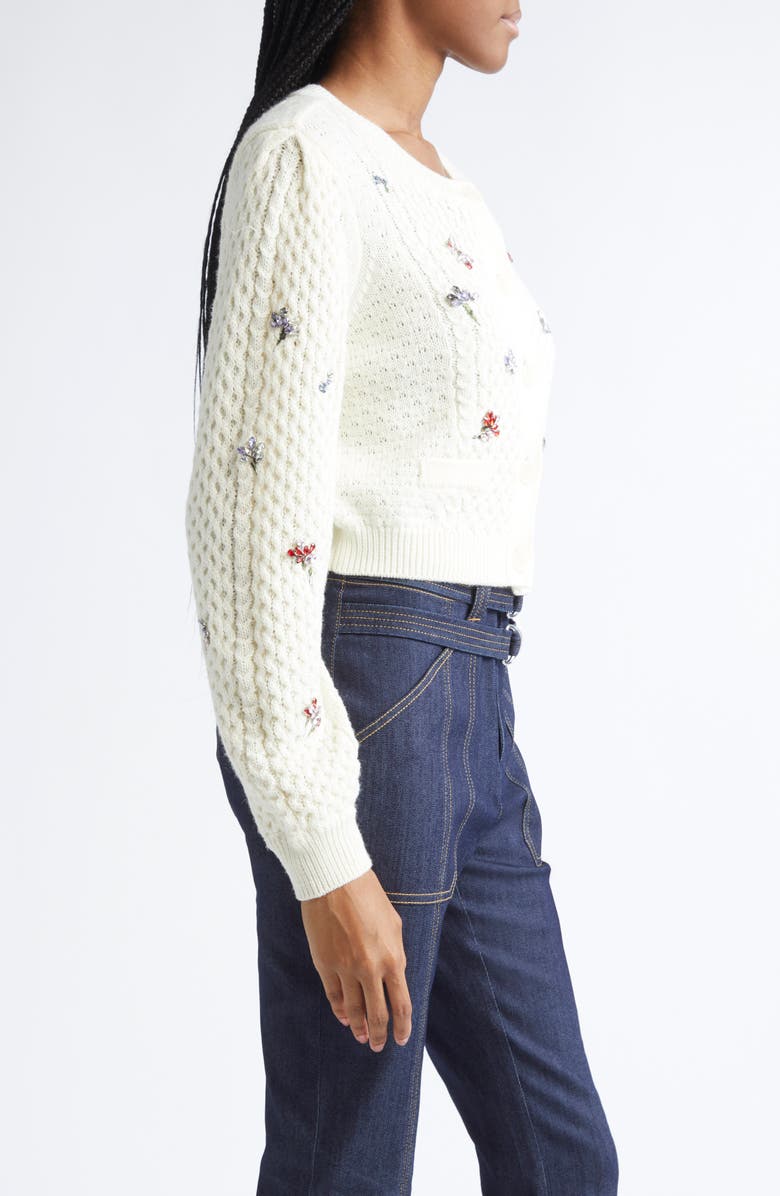 Cinq à Sept Rasa Beaded Cardigan, Alternate, color, Ivory