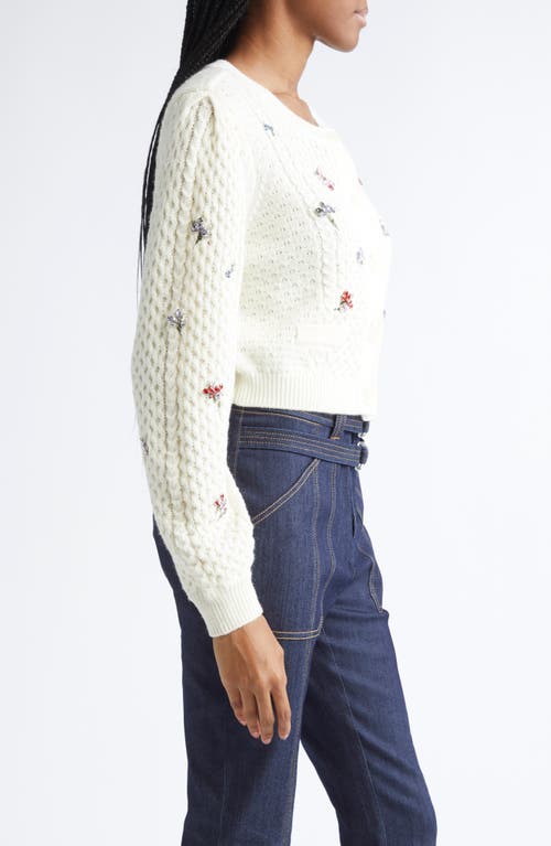 Cinq À Sept Rasa Cardigan Ivory Multi In White