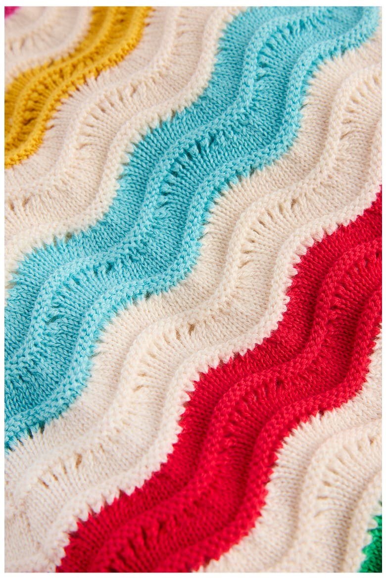 Kids' Scallop Knit Shorts, Alternate, color, IVORY MULTI RAINBOW