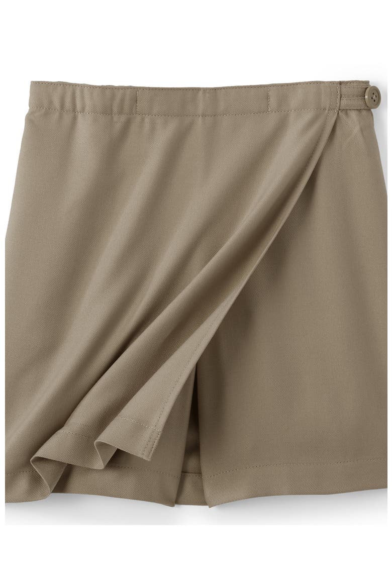 School Uniform Girls Solid A Line Tab Skort Top of Knee, Alternate, color, Khaki