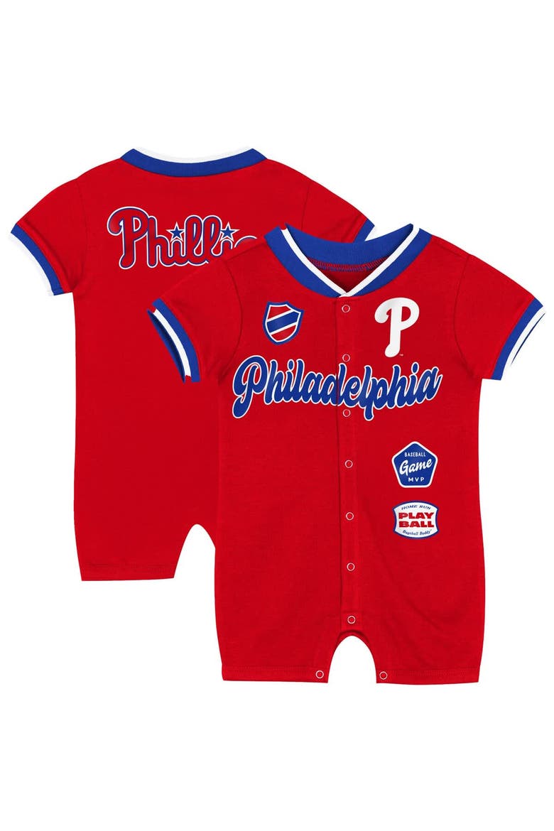 Newborn Outerstuff Red Philadelphia Phillies Pinch Coverall, Main, color, Red