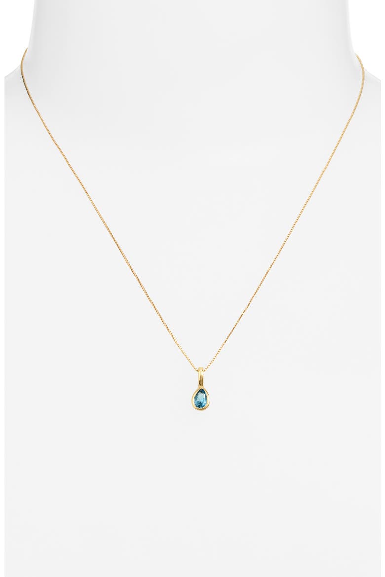 Teardrop Birthstone Pendant Necklace, Alternate, color, GOLD / DECEMBER