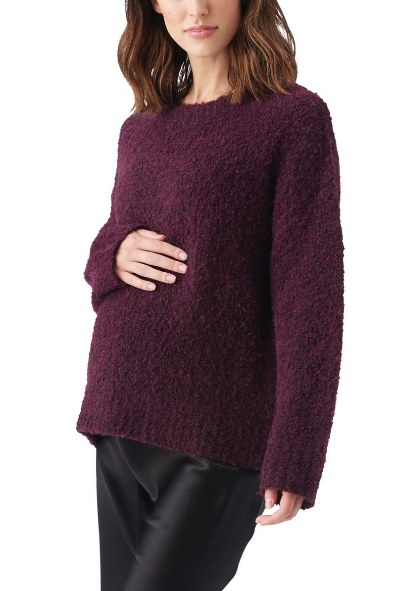 Theo Cosy Knit, Alternate, color, Burgundy