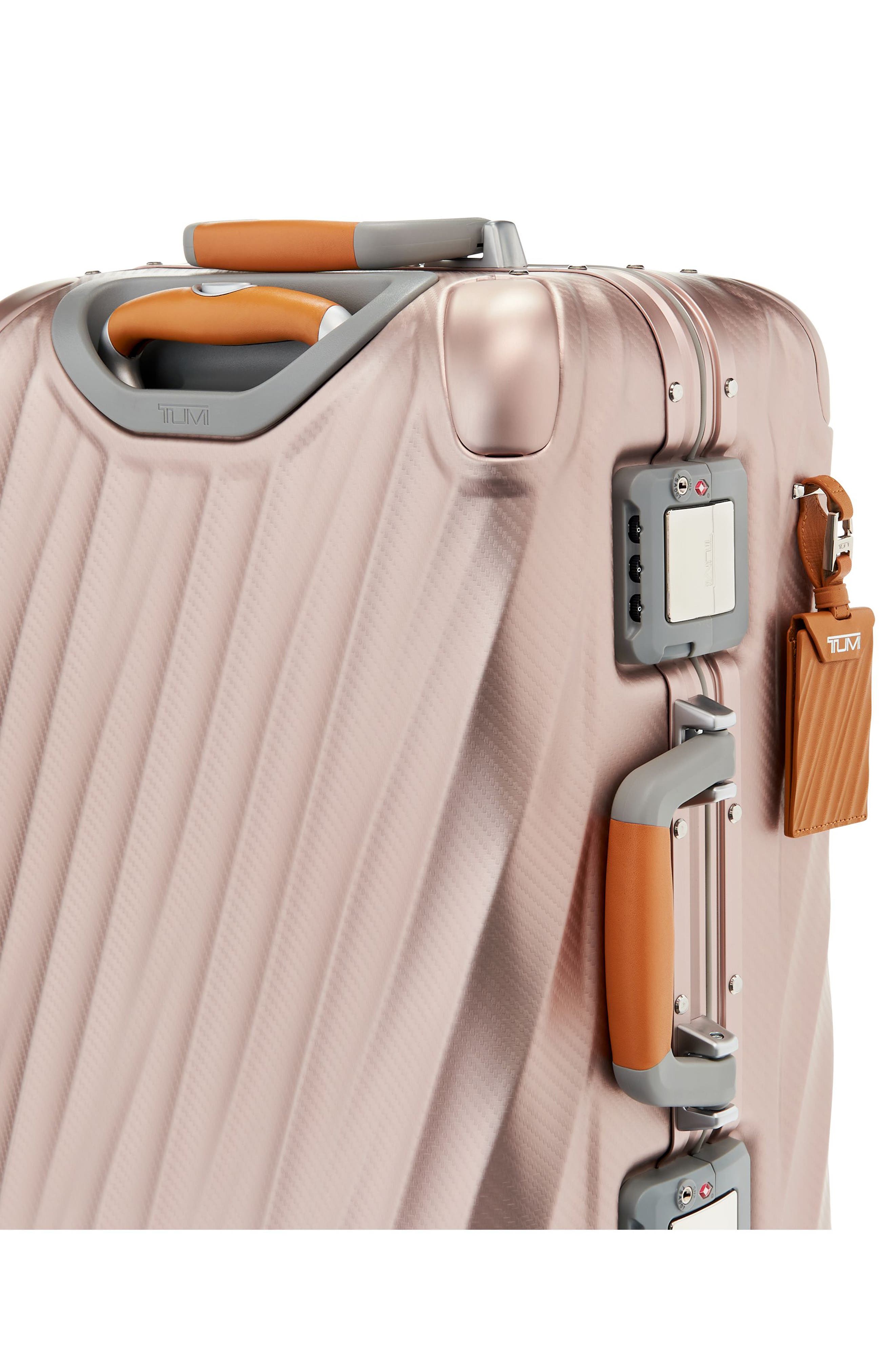 TUMI 19 Degree Aluminum 22-Inch International Spinner Carry-On Bag, Alternate, color, Texture Blush