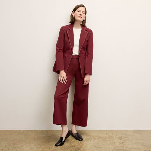 M.M.LaFleur Grenville Jacket - Contrast Stitch Eco Better Than Denim in Berry Jam 