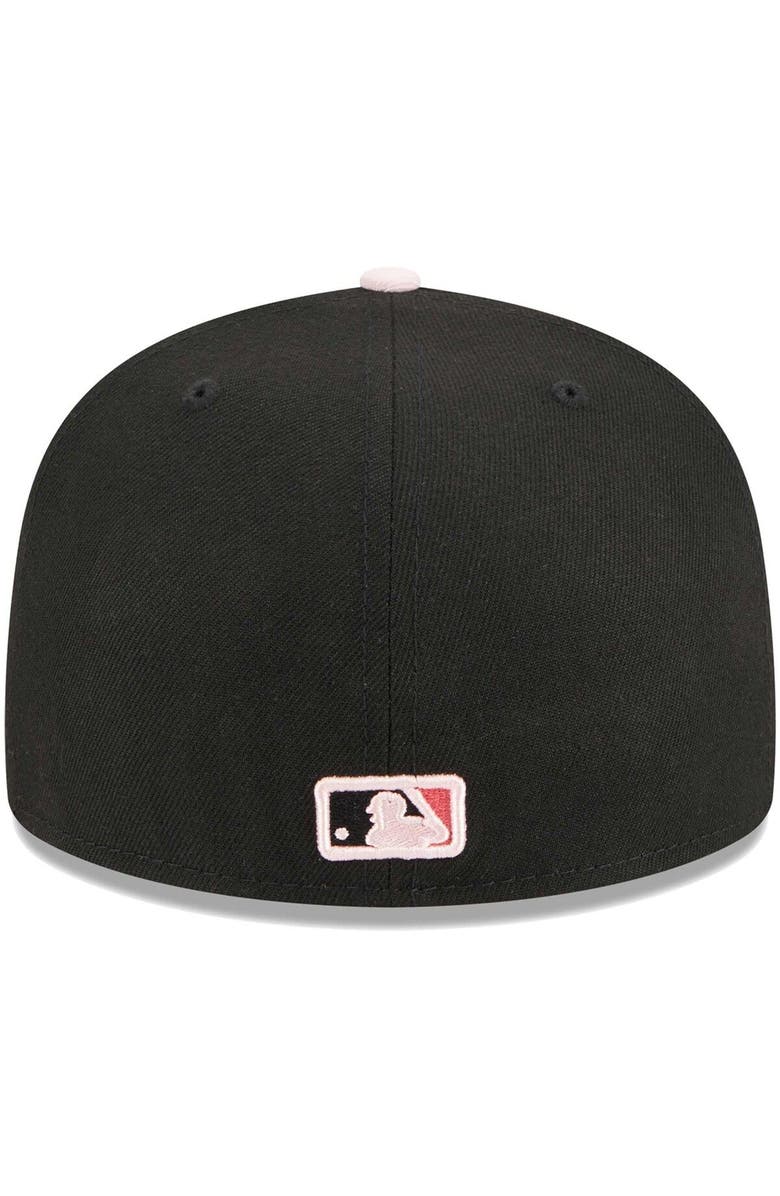 New Era Men's New Era Black San Francisco Giants Pastel Undervisor 59FIFTY Fitted Hat, Alternate, color,