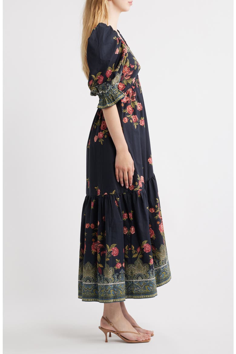 Jewel Cotton Poplin Ankle Dress, Alternate, color, EGLANTINE PRINT
