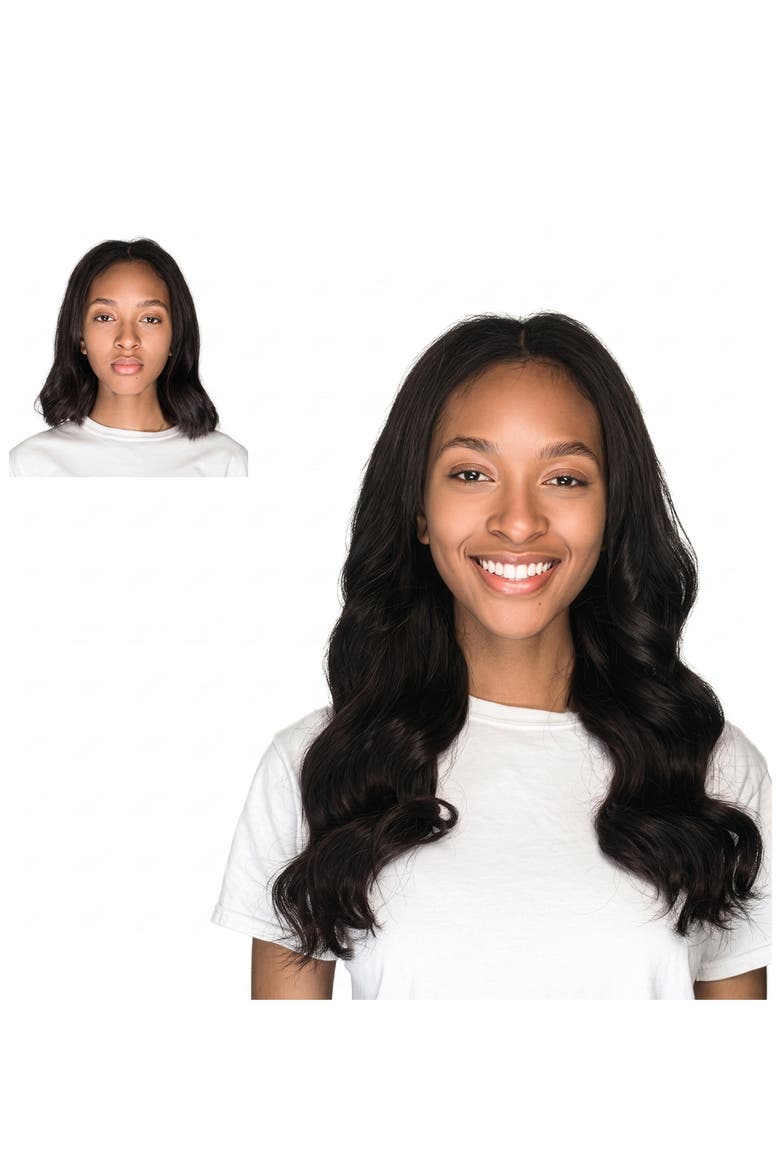 18-Inch Clip-In Human Hair Extensions, Alternate, color, ESPRESSO