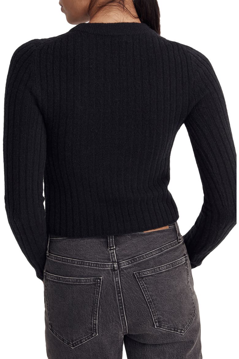 Readfield Rib Slim Fit Pullover Sweater, Alternate, color, TRUE BLACK