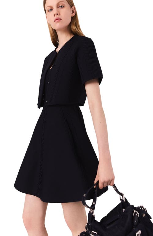 Maje Cropped Cardigan In Black
