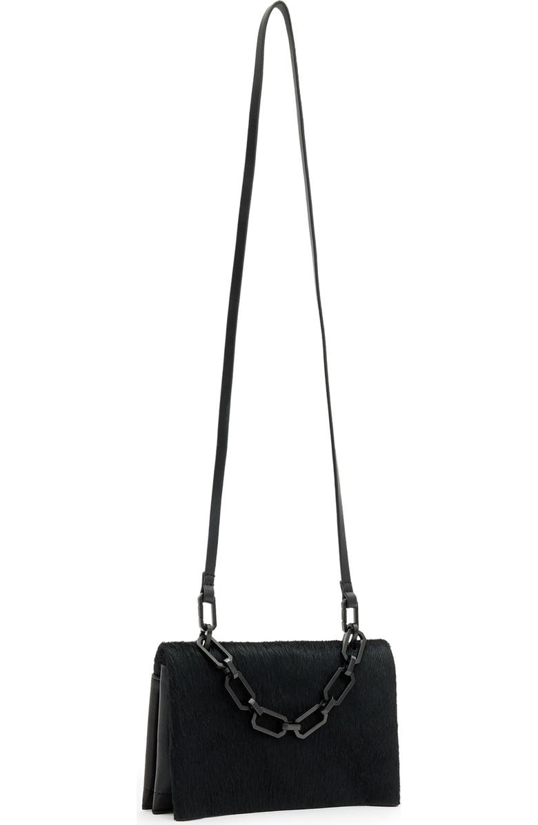 AllSaints Yua Luxe Genuine Calf Hair Clutch, Alternate, color,