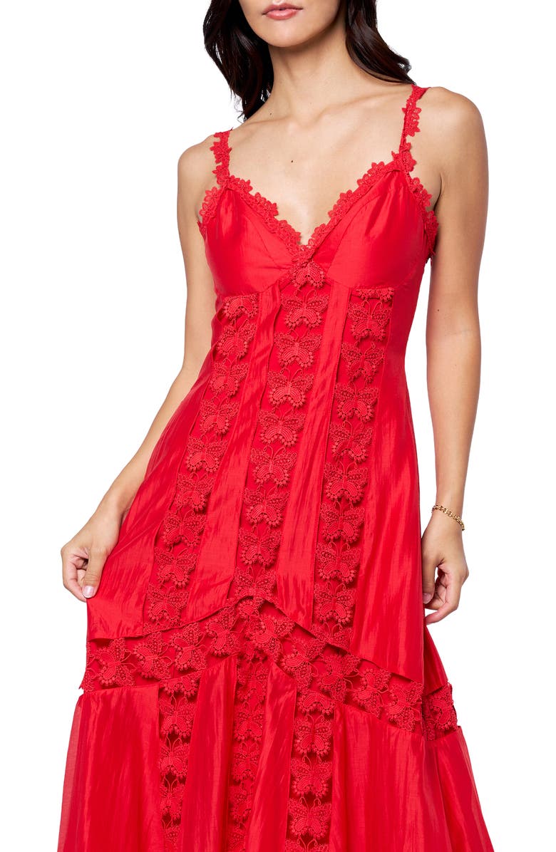 CIEBON Cusia Embroidered Sleeveless Maxi Dres, Alternate, color, Red