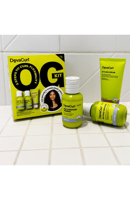 Devacurl The Og 3-piece Curly Hair Care Kit In Transparent