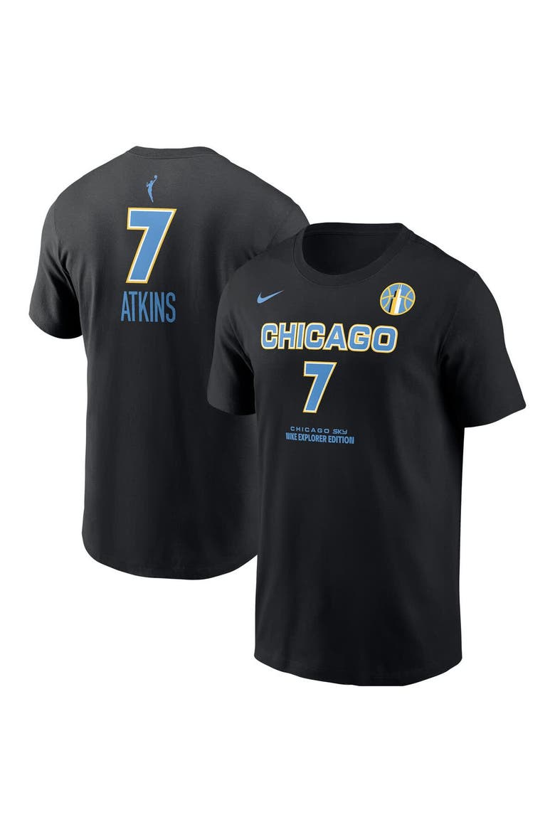 Men's Nike Ariel Atkins Black Chicago Sky Explorer Edition Name & Number T-Shirt, Main, color, Black