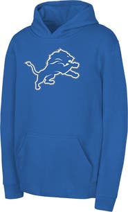 Outerstuff Youth Blue Detroit Lions Team Logo Pullover Hoodie