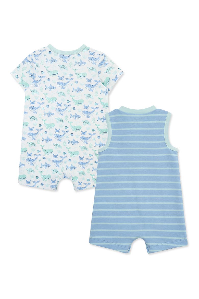 2-Pack Cotton Bubble Rompers, Alternate, color, BLUE
