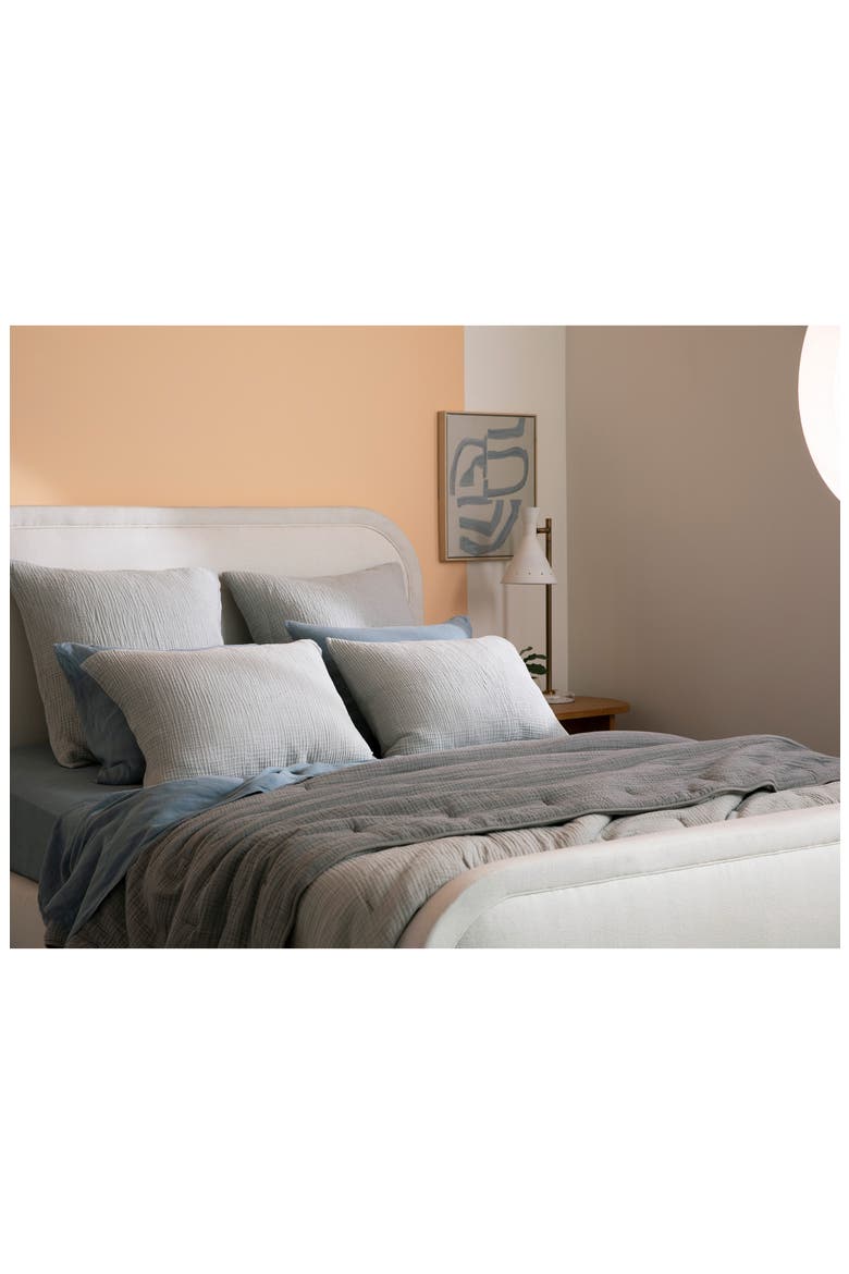 Set of 2 Cloud Organic Cotton Gauze Shams, Alternate, color, SMOKE