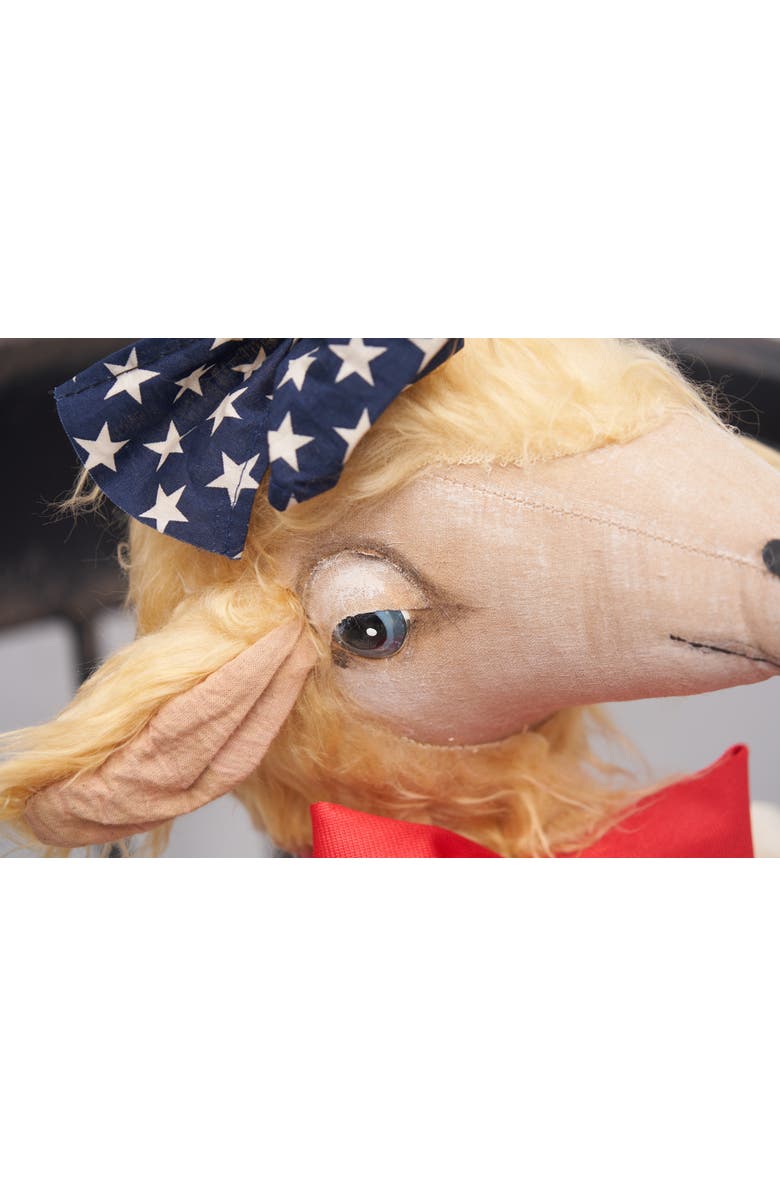 Gallerie II Patriotic Gussie Sheep w/ Stars & Stripes Dress Decorative Figurine, Alternate, color, Red