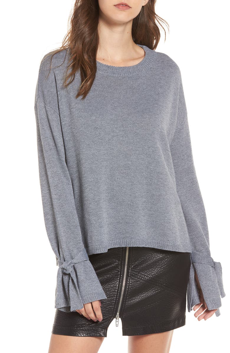 ASTR the Label Tie Sleeve Sweater, Main, color,