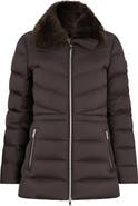 Moose Knuckles Belle Cote Genuine Shearling Collar Water Repellent 800 Fill Power Down Puffer Jacket