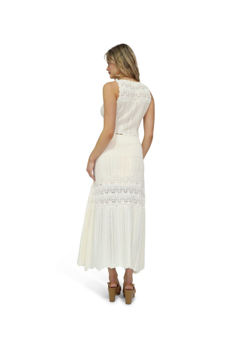 Harvest Haze Crochet Maxi Skirt, Alternate, color, White