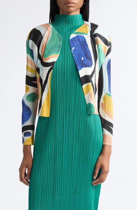 Roll Pleated Open Front Cardigan