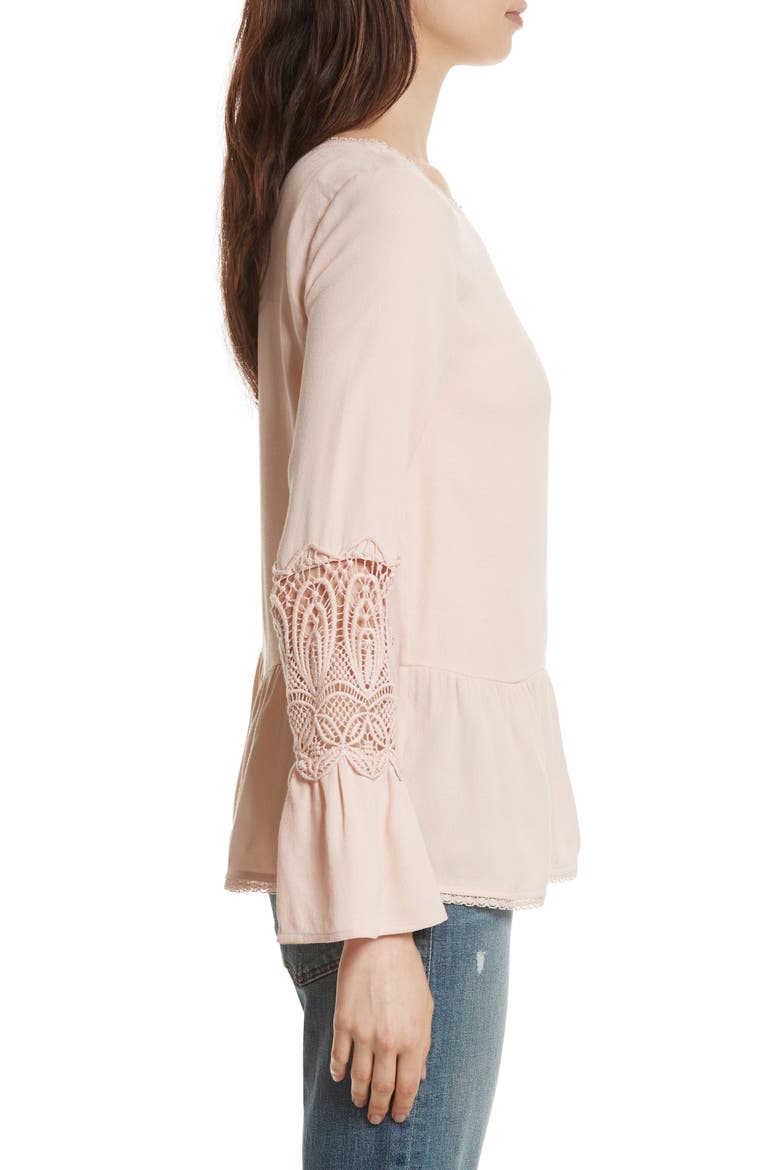 Emelda Bell Sleeve Blouse, Alternate, color, PRIMROSE