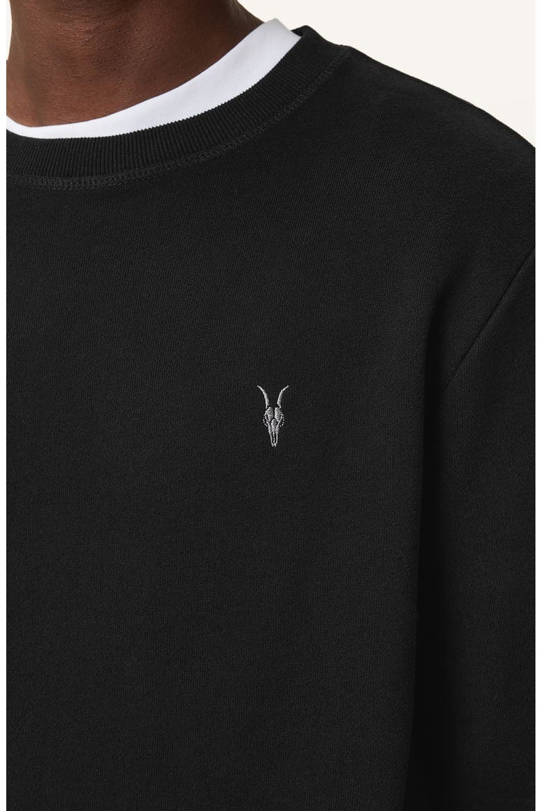 Raven Crewneck Sweatshirt, Alternate, color, BLACK