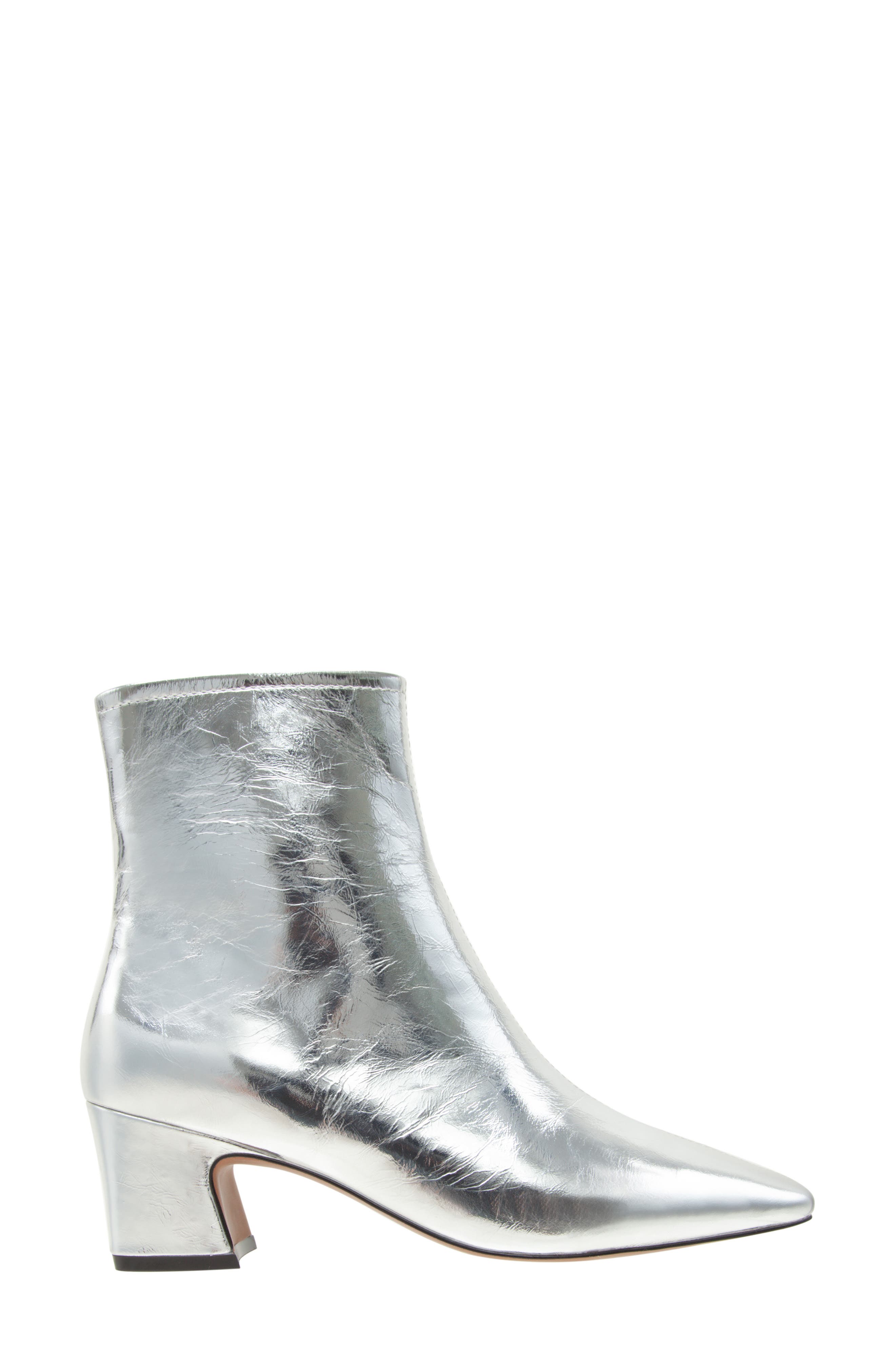 Linea Paolo Wrenly Block Heel Bootie, Alternate, color, Silver