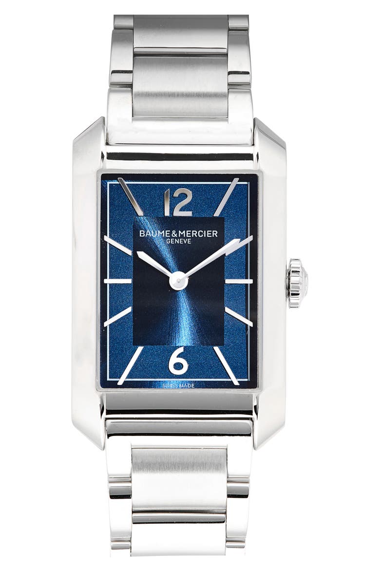 Hampton Bracelet Watch, 43mm x 27mm, Main, color, BLUE