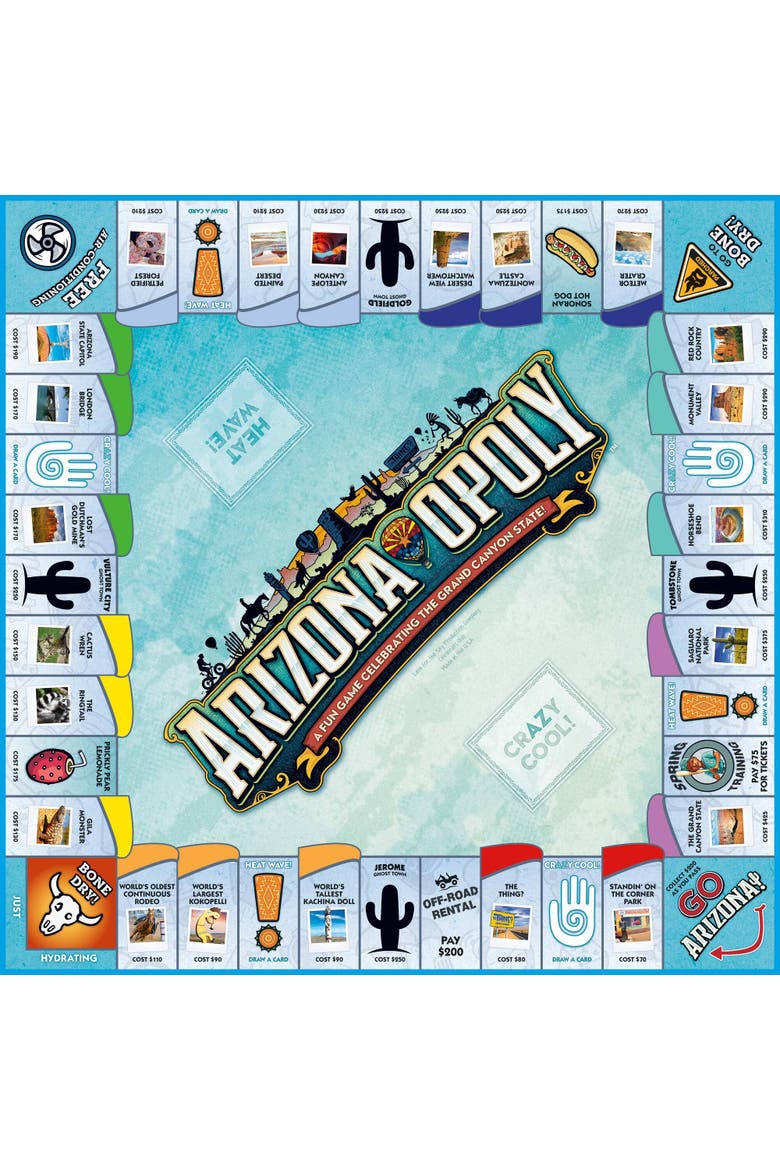 Arizona Opoly Board Game, Alternate, color, Multicolored