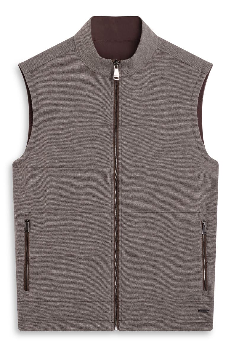 Reversible Knit Vest, Alternate, color, CHOCOLATE