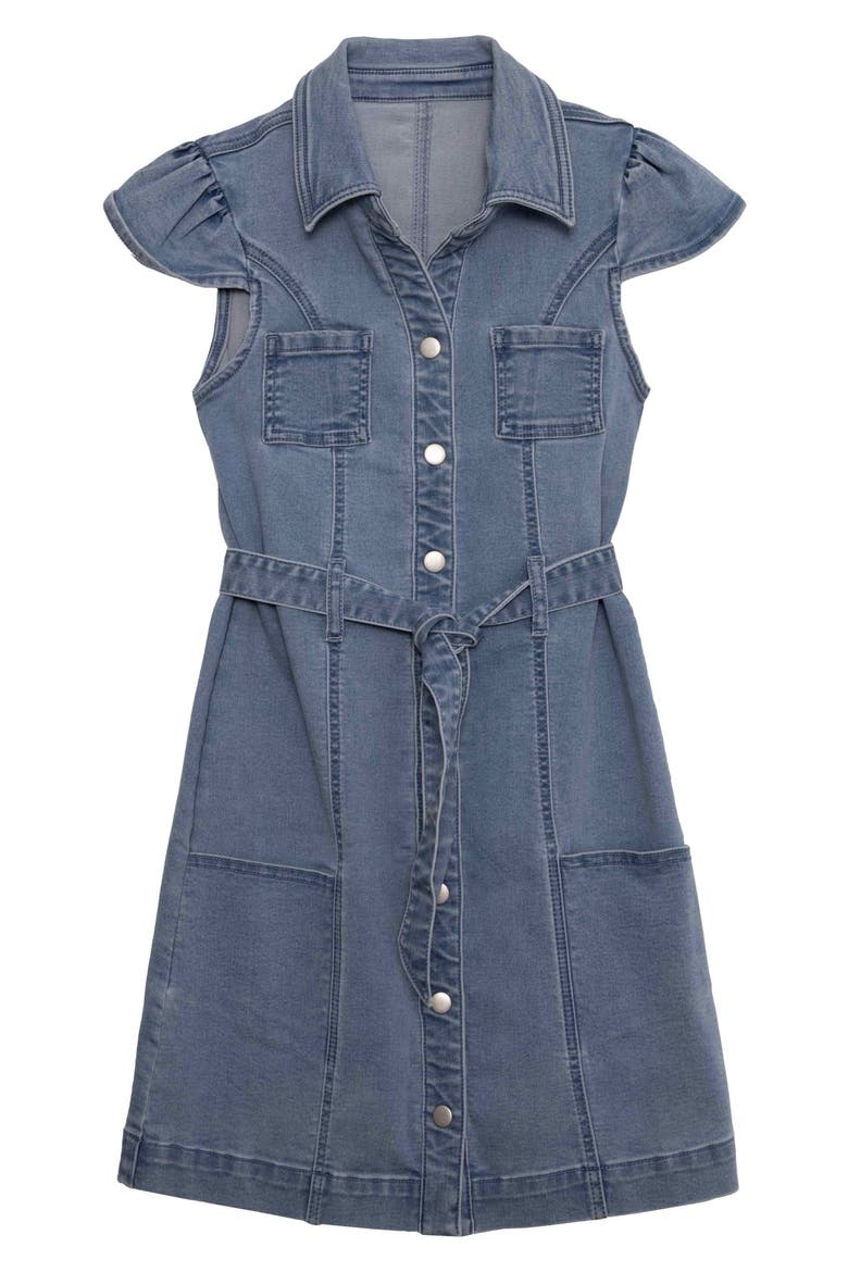 Kids' Denim Shirtdress, Main, color, MEDIUM BLUE