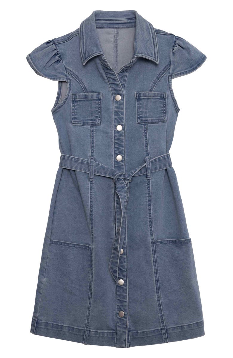 Speechless Kids' Denim Shirtdress, Main, color, Medium Blue