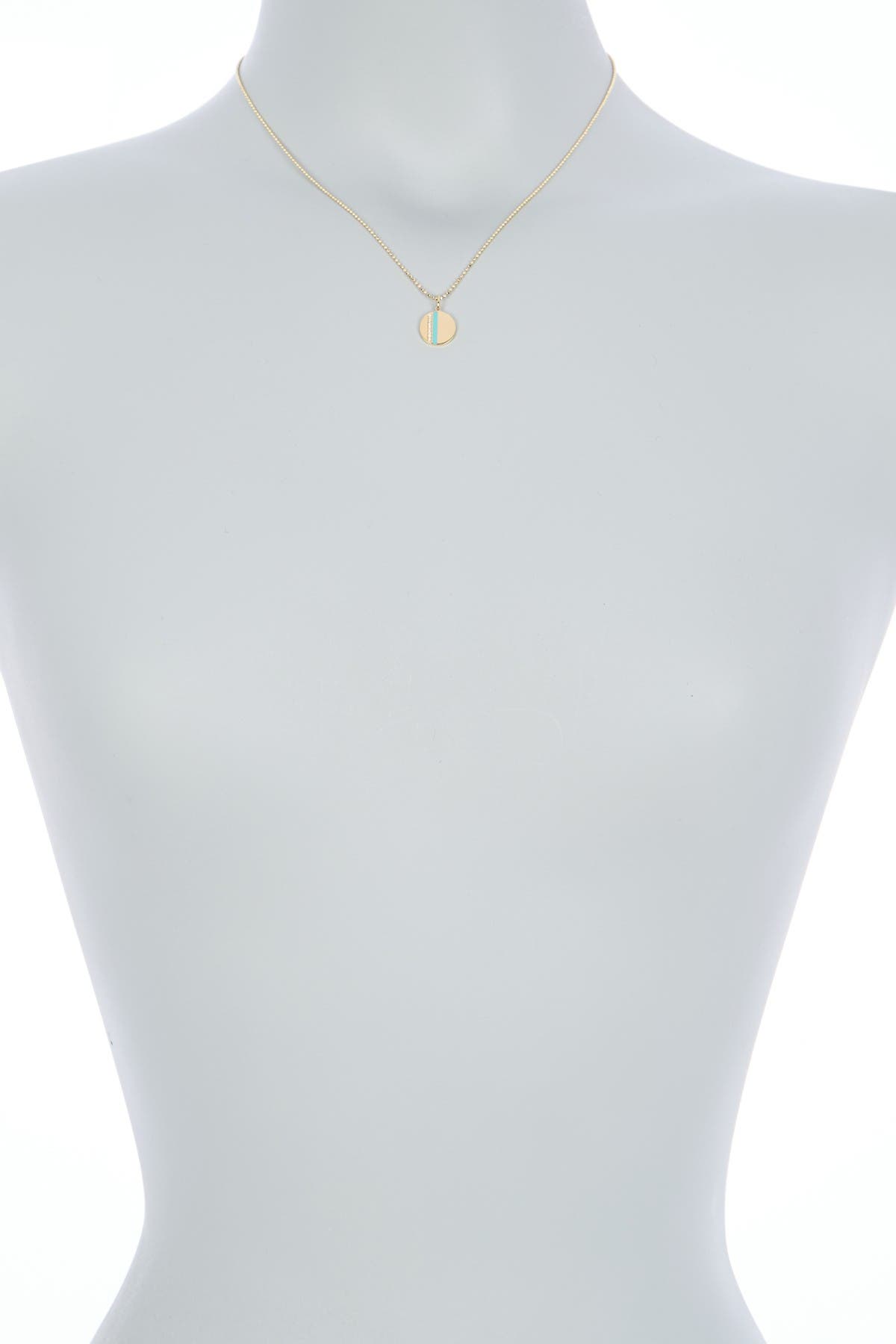 EF Collection 14K Gold Mini Circle Diamond & Enamel Pendant Necklace ...
