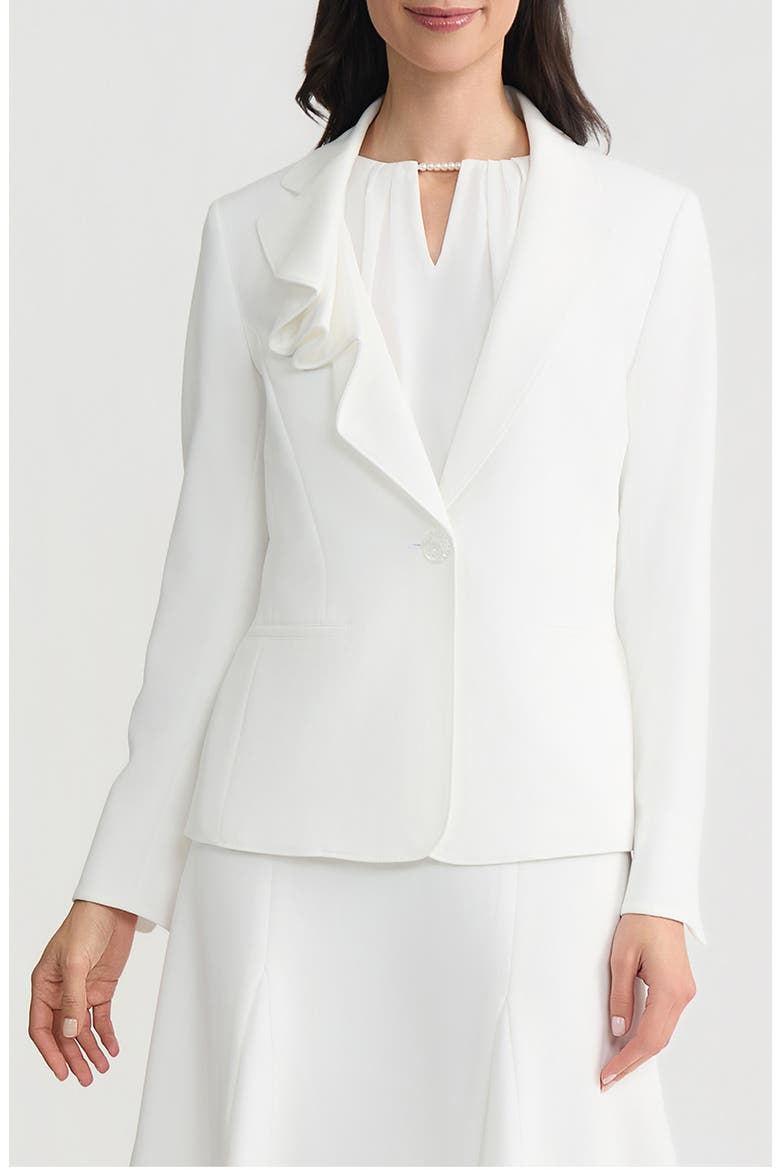 Ruffle Lapel Jacket, Main, color, LILY WHITE