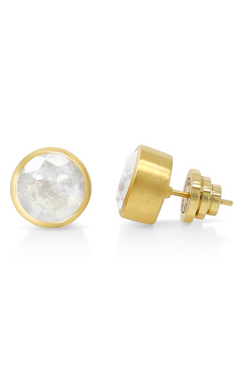 Signature Large Moonstone Stud Earrings