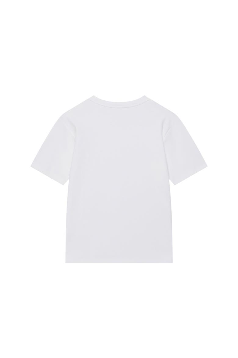 Cotton Crochet Detail T-Shirt, Alternate, color, Ivory