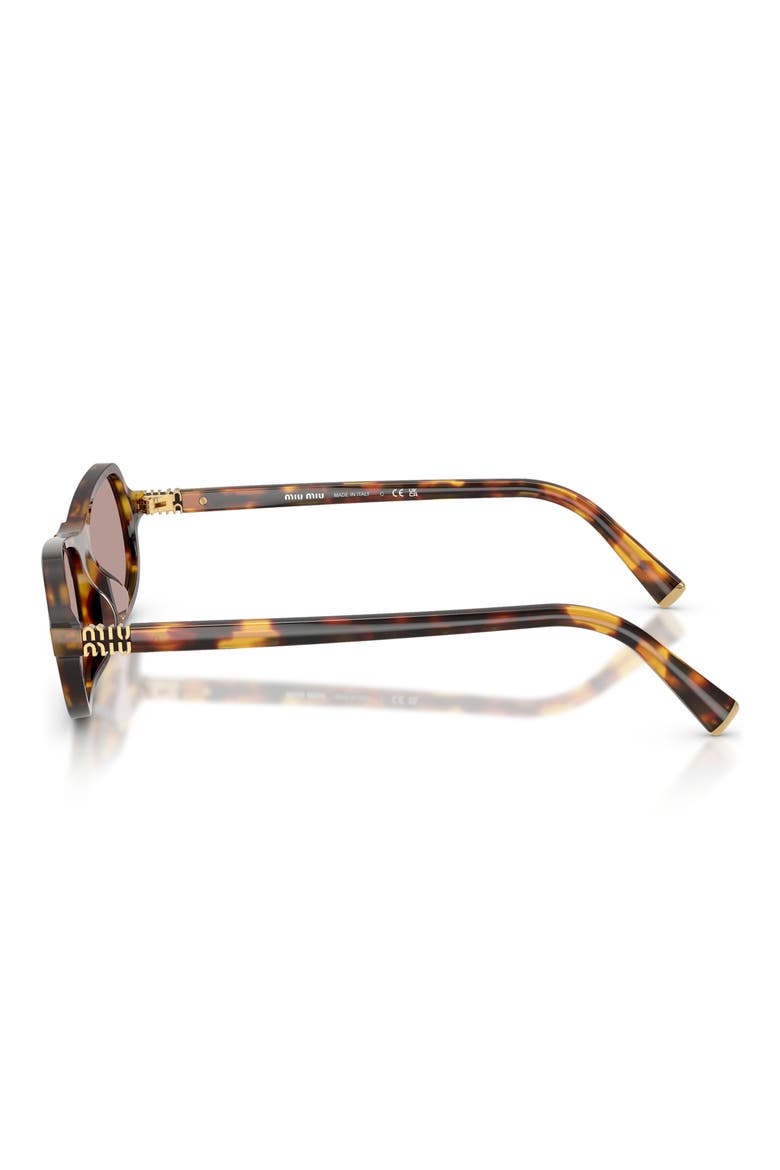 55mm Irregular Sunglasses, Alternate, color, HONEY HAVANA / PURPLE BROWN