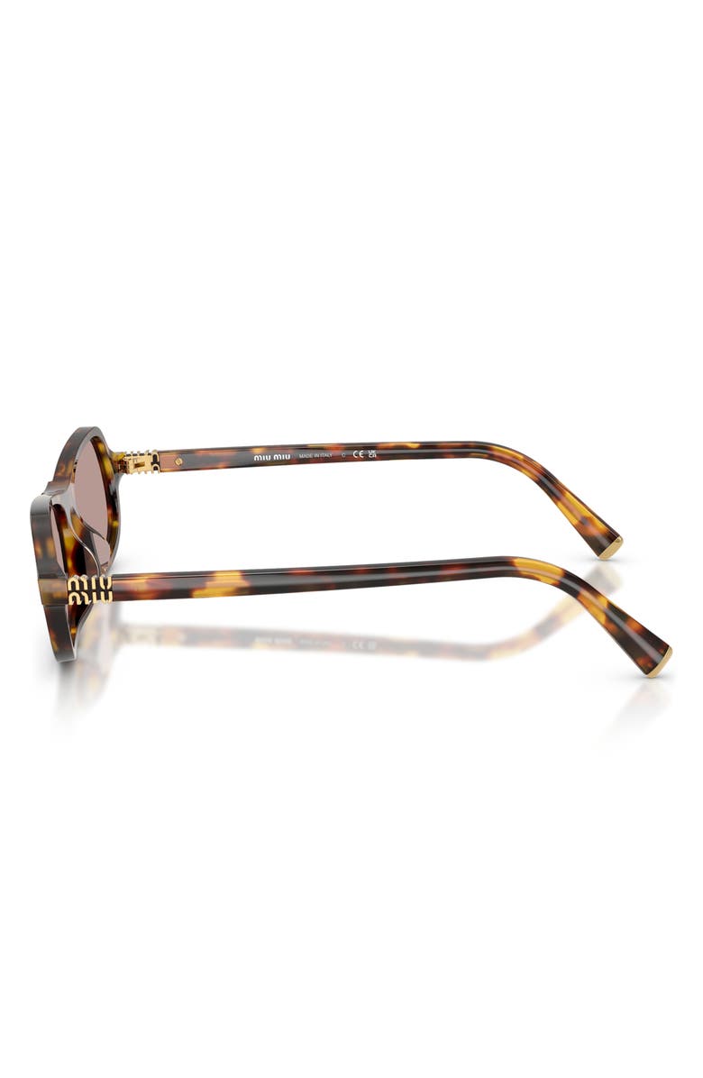 Miu Miu 55mm Irregular Sunglasses, Alternate, color, Honey Havana / Purple Brown