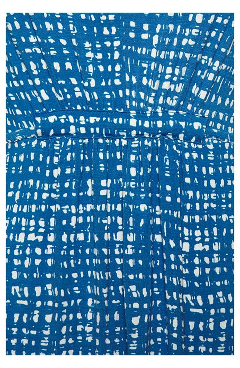 LASCANA Women's Print V-Neck Maxi Dress, Alternate, color, Blue-Printed