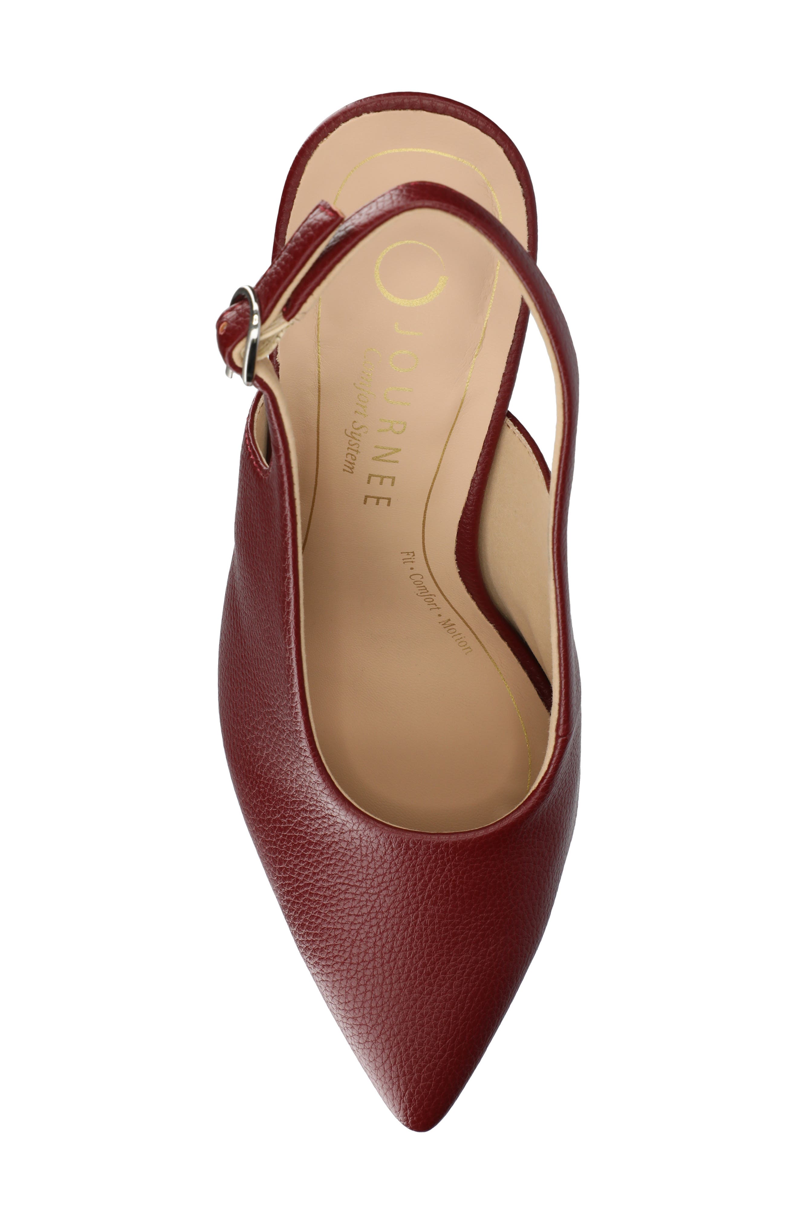 Verena Pointed Toe Slingback Pump, Alternate, color, OXBLOOD