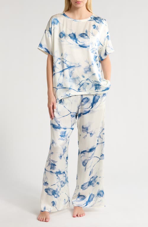 Shop Lunya X Grace Dines Washable Silk Pajamas In Whispered Bloom Large