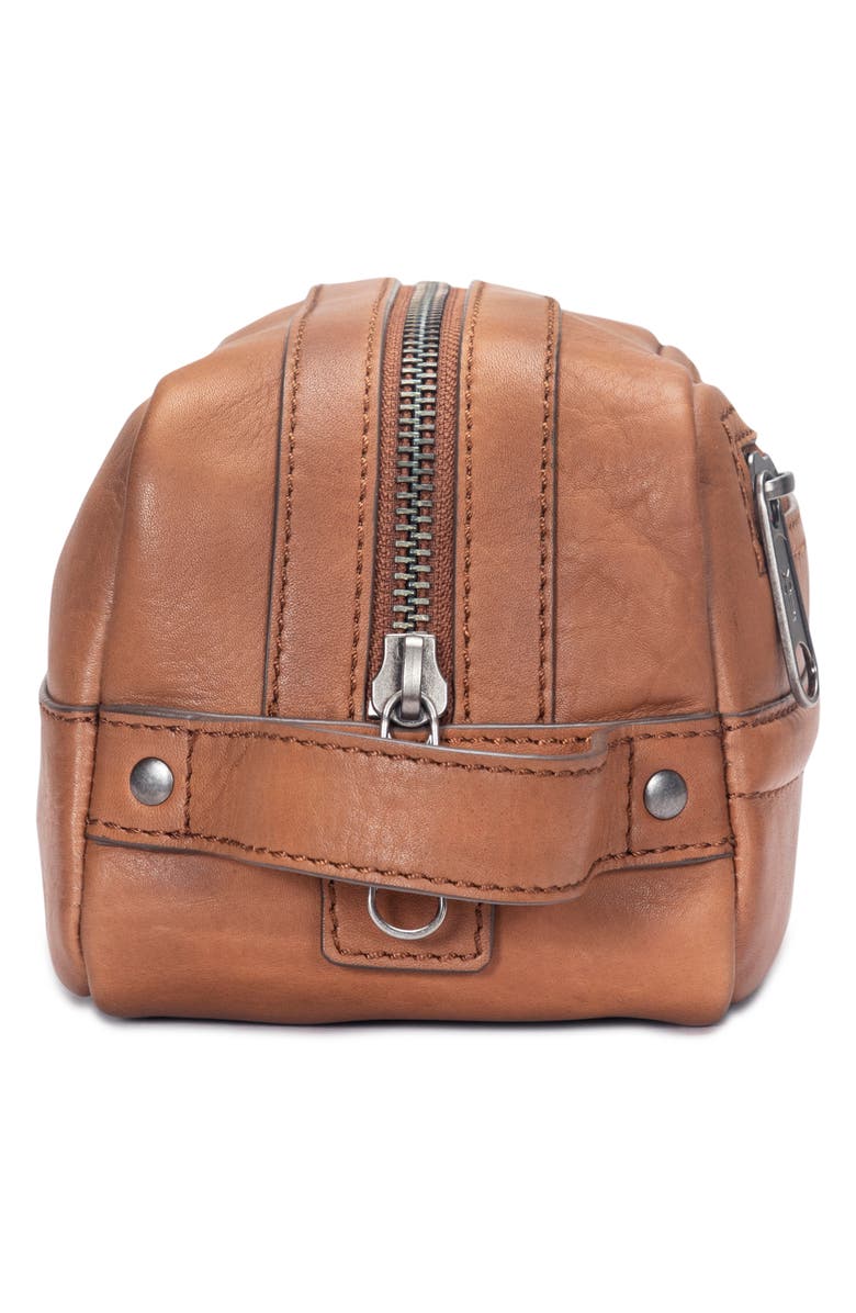 Frye Nash Leather Dopp Kit, Alternate, color, Cognac